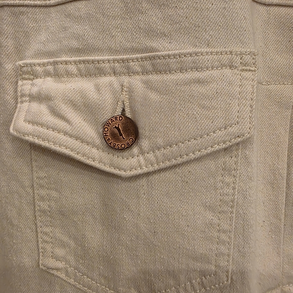 Crosby & Howard Sz. M. Cream Denim Jacket. - Picture 2 of 7